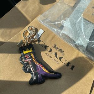 COACH x BASQUIAT Dino Key Chain BNWT